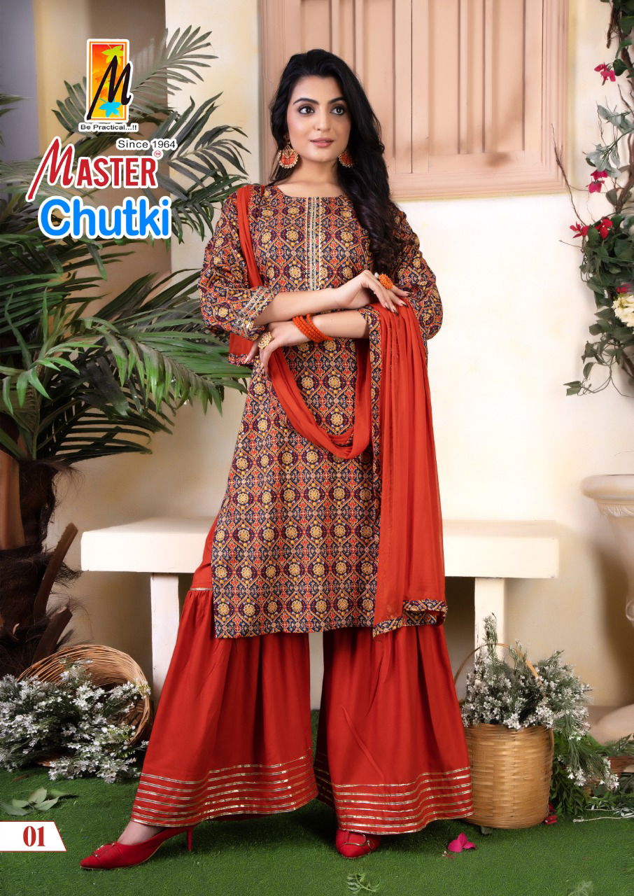 Master Chutki Festive Wear Wholesale Ready Made Suit Collection
